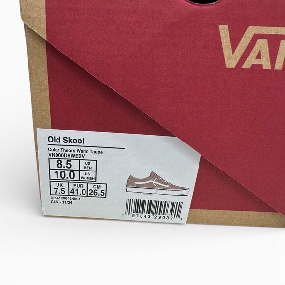 Vans Old Skool Color Theory Warm Taupe VN000D6WE2V Low Top New in Box main image 10